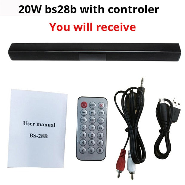 Inalámbrico Bluetooth 20W Altavoces Columna Ordenador 2.1 Barra de sonido Subwoofer USB AUX Reproductor de música MP3 Boom Box para teléfono TV Ordenador