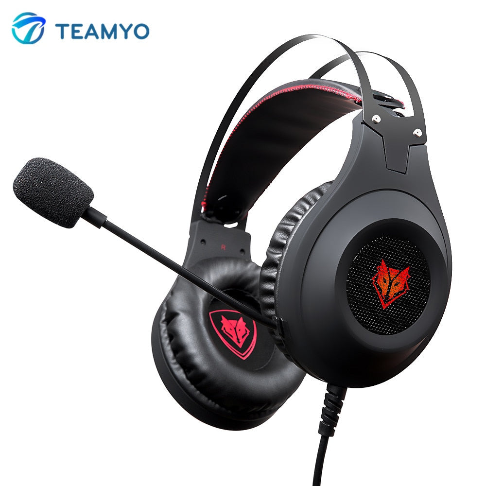 Teamyo N2 Auriculares estéreo para juegos Auriculares Auriculares Gamer para teléfono móvil PS4 Xbox PC Auriculares con micrófono Auriculares