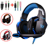 G2000 G9000 Gaming Auriculares auriculares grandes con luz de micrófono estéreo de auriculares bajos profundos para PC Gamer del ordenador portátil PS4 New X-BOX