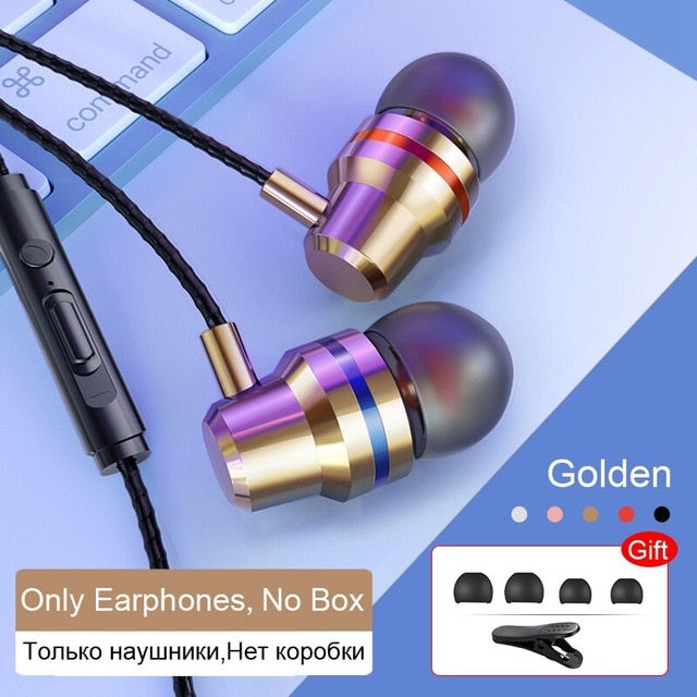 TOMKAS Auriculares Auriculares Con Cable 3.5mm En Auricular Auricular Con Micrófono Estéreo Auricular 5 Color Para Samsung Xiaomi Ordenador del teléfono