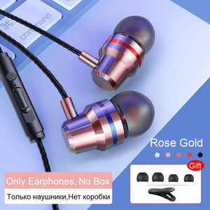 TOMKAS Auriculares Auriculares Con Cable 3.5mm En Auricular Auricular Con Micrófono Estéreo Auricular 5 Color Para Samsung Xiaomi Ordenador del teléfono