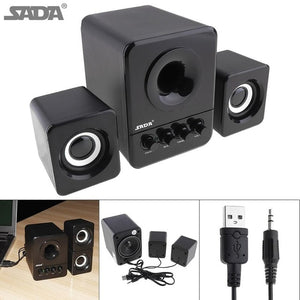 Altavoces estéreo estéreo 3D de rango completo SADA Subwoofer Altavoces portátiles PC Altavoz DJ Combinación de sonido USB para teléfono TV