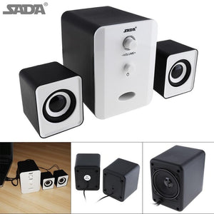 Altavoces estéreo estéreo 3D de rango completo SADA Subwoofer Altavoces portátiles PC Altavoz DJ Combinación de sonido USB para teléfono TV